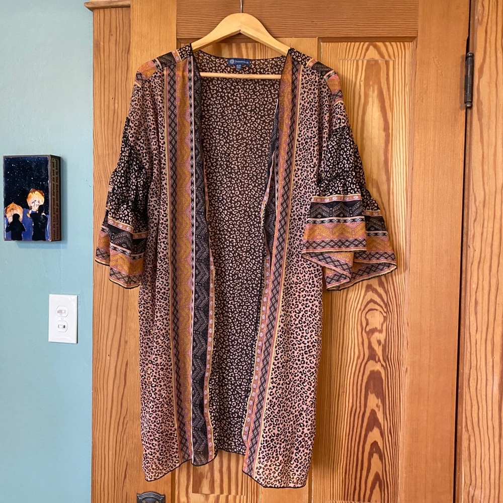 Democracy leopard beach cover up